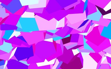 Light Pink, Blue vector layout with hexagonal shapes.