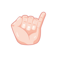 Isolated hand cartoon icon doing a gesture Vector illustration