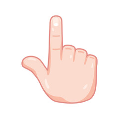Obraz premium Isolated hand cartoon icon doing a gesture Vector illustration