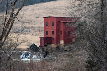 Red mill in the Dillard Mill State Historic Site