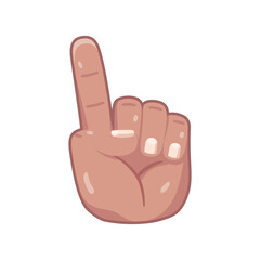 Isolated hand cartoon icon doing a gesture Vector illustration