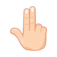 Obraz premium Isolated hand cartoon icon doing a gesture Vector illustration