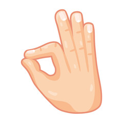 Isolated hand cartoon icon doing a gesture Vector illustration