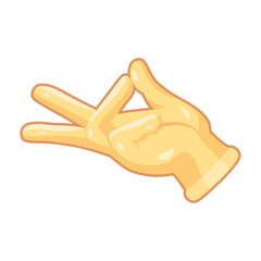 Isolated hand cartoon icon doing a gesture Vector illustration