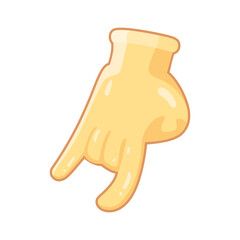 Isolated hand cartoon icon doing a gesture Vector illustration