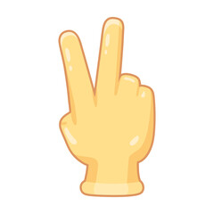 Isolated hand cartoon icon doing a gesture Vector illustration