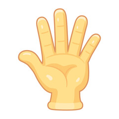 Isolated hand cartoon icon doing a gesture Vector illustration