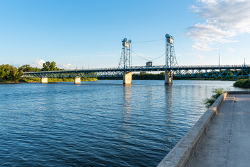 The bridge of Selkirk above the Red River (Selkirk, Manitoba, Canada)