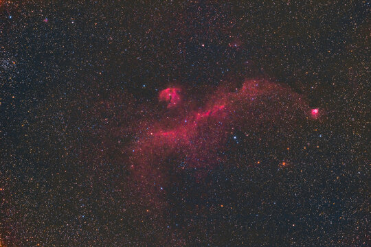 The Seagull Nebula photographed from Mannheim in Germany.