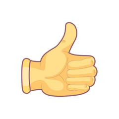 Isolated hand cartoon icon doing a gesture Vector illustration