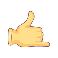Isolated hand cartoon icon doing a gesture Vector illustration