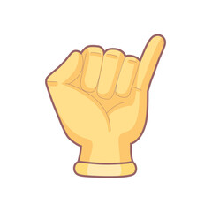 Isolated hand cartoon icon doing a gesture Vector illustration