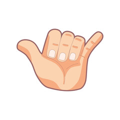 Isolated hand cartoon icon doing a gesture Vector illustration