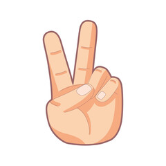 Isolated hand cartoon icon doing a gesture Vector illustration