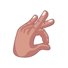 Isolated hand cartoon icon doing a gesture Vector illustration