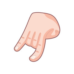 Isolated hand cartoon icon doing a gesture Vector illustration