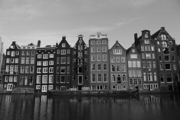 Naklejka premium city canal houses
