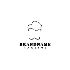 hair style logo icon design template vector illustration