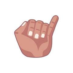 Isolated hand cartoon icon doing a gesture Vector illustration