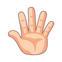 Isolated hand cartoon icon doing a gesture Vector illustration