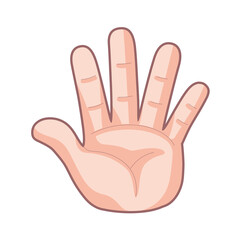 Fototapeta premium Isolated hand cartoon icon doing a gesture Vector illustration