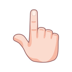 Obraz premium Isolated hand cartoon icon doing a gesture Vector illustration