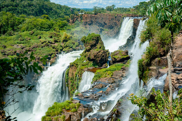 Fototapeta na wymiar Amazing photo of Iguazu Falls in Brazil