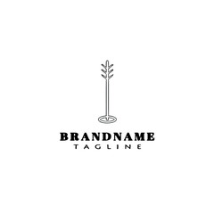 coat stand cartoon logo template icon design black isolated vector