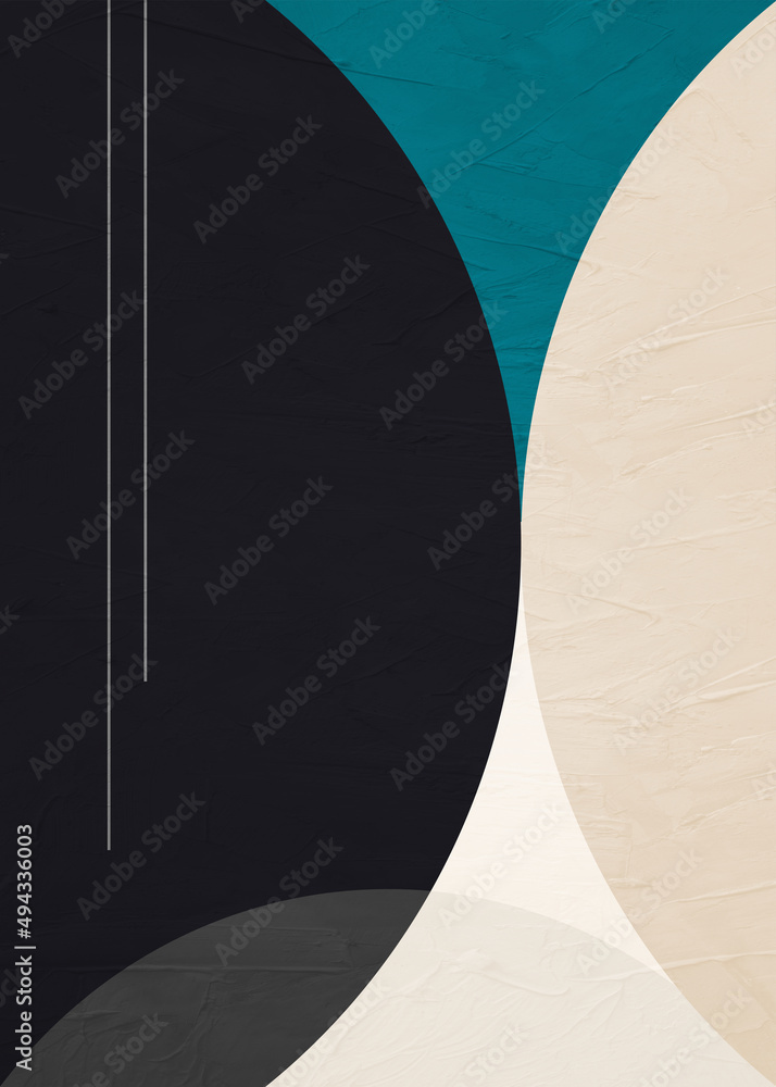 Poster abstract art of geometric shapes with colorful texture