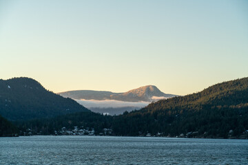 sunset in the mountains