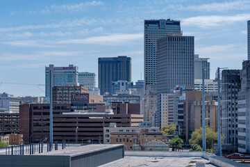 Cityscape of Downtown New Orleans, Louisiana, USA from Mid City
