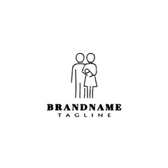 Fototapeta premium family logo cartoon icon design template black isolated vector illustration