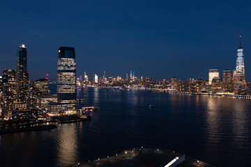 Fototapeta premium sunset over manhattan