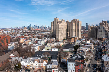Fototapeta premium sunset over manhattan