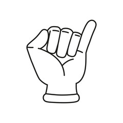 Fototapeta premium Isolated hand cartoon outline icon doing a gesture Vector illustration