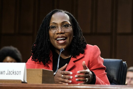 U.S. Senate Judiciary Committee holds hearing on Judge Ketanji Brown Jackson's nomination to the Supreme Court on Capitol Hill in Washington