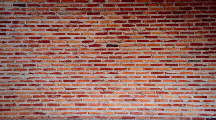 Red brick wall, wall for design with copy space for text.