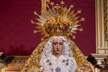 Obraz premium Detail from the interior of St. Stephen's Church in Salamanca, Spain