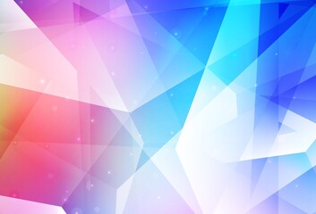 Light Multicolor vector background with triangles.