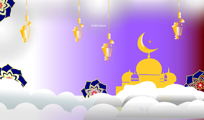 Naklejka premium Ramadhan mubarak background
