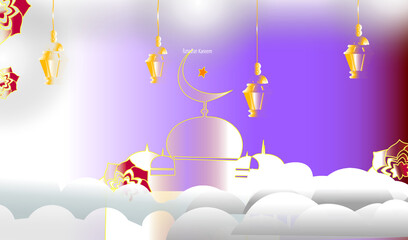 Naklejka premium Ramadhan mubarak background
