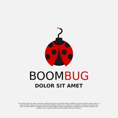 boom ladybug logo vector design template illustration © Bagas Dwiargo