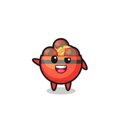 meatball bowl character as the afro boy