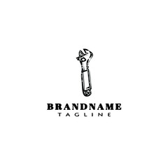 monkey wrench logo icon design template vector illustration