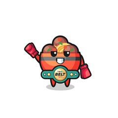 meatball bowl boxer mascot character