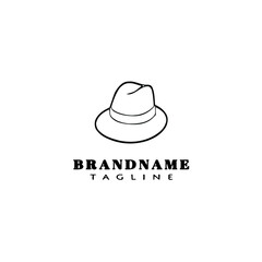 panama hat logo cartoon icon design vector