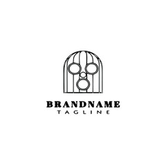 thief logo cartoon design template icon vector illustration