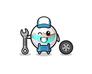 the marble toy character as a mechanic mascot