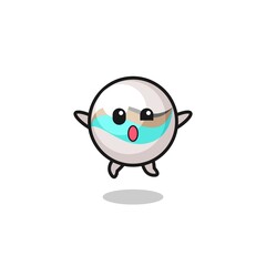 marble toy character is jumping gesture
