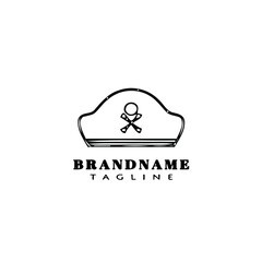 pirate hat logo icon design template vector illustration